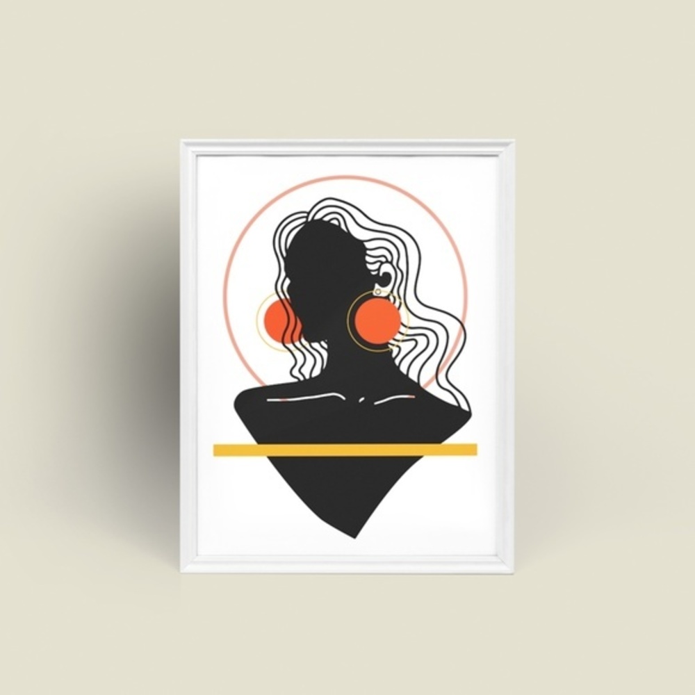 Modern Abstract Woman Wall Art Print Unframed - Picture 10 of 10